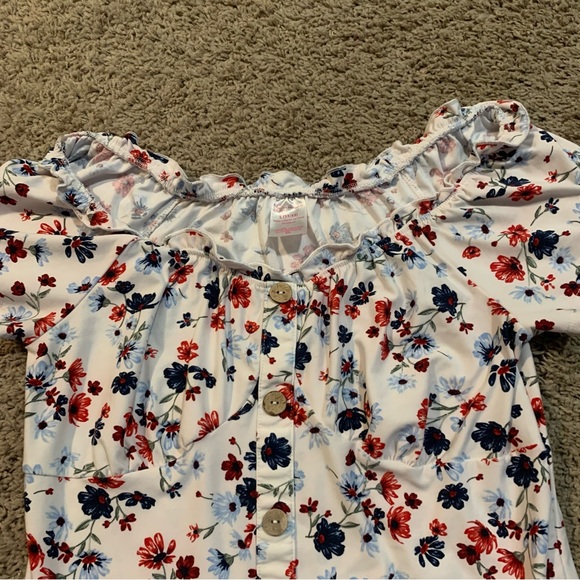 No Boundaries Floral Boho Top Large 11/13 - Picture 2 of 5